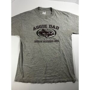 Aggie Dad Moving Company Texas A&M T‎ Shirt Gray Mens Large Jerzees